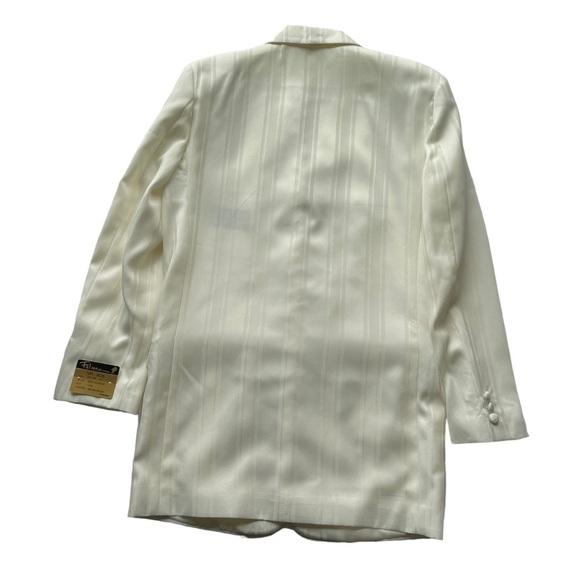 Falcone Dusk Vested JR Suit Blazer Jacket Vest Ivory Boys Size 16R Vintage NWT - Picture 11 of 12